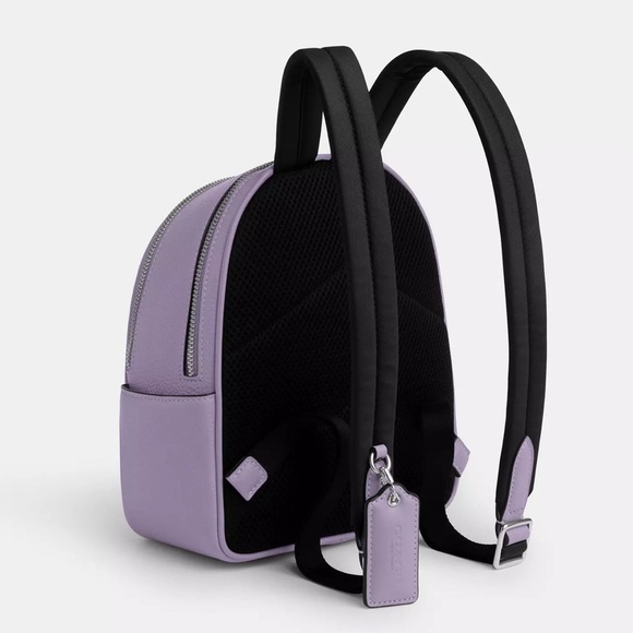 NWT COACH Mini Court Purple Backpack CR264 in Refined Pebble Leather MSRP$398 - Picture 3 of 6